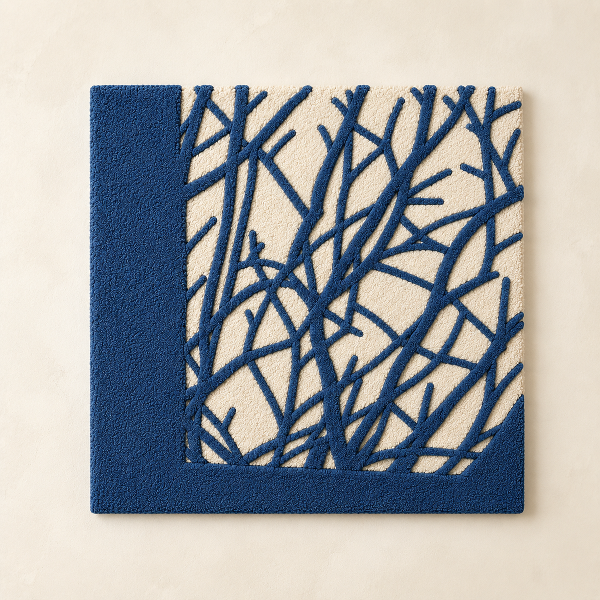 Layered botanical silhouette wall art by Hewn Earth featuring natural plant shapes and layered design on a neutral background.