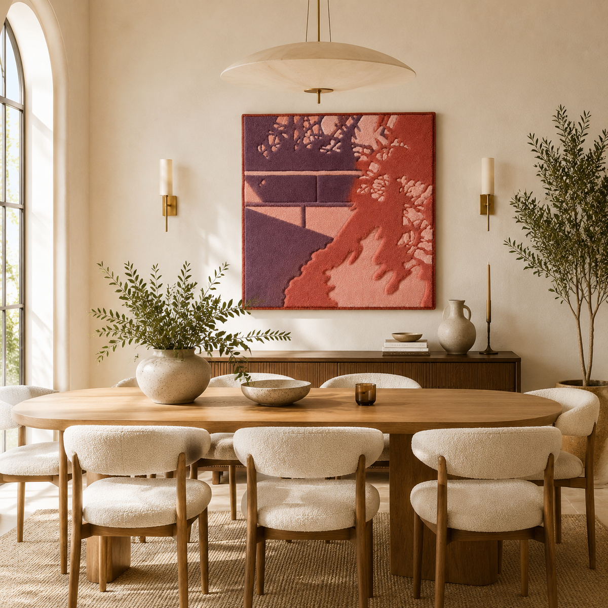 Hewn Earth Winter Branches wall art featuring realistic winter-themed branches with snow detail on a light background.