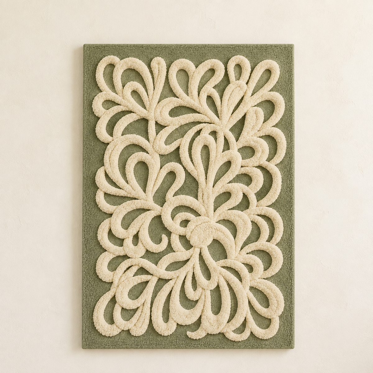 Hewn Earth Window Garden wall art featuring a vibrant, nature-inspired design with lush greenery and floral elements.