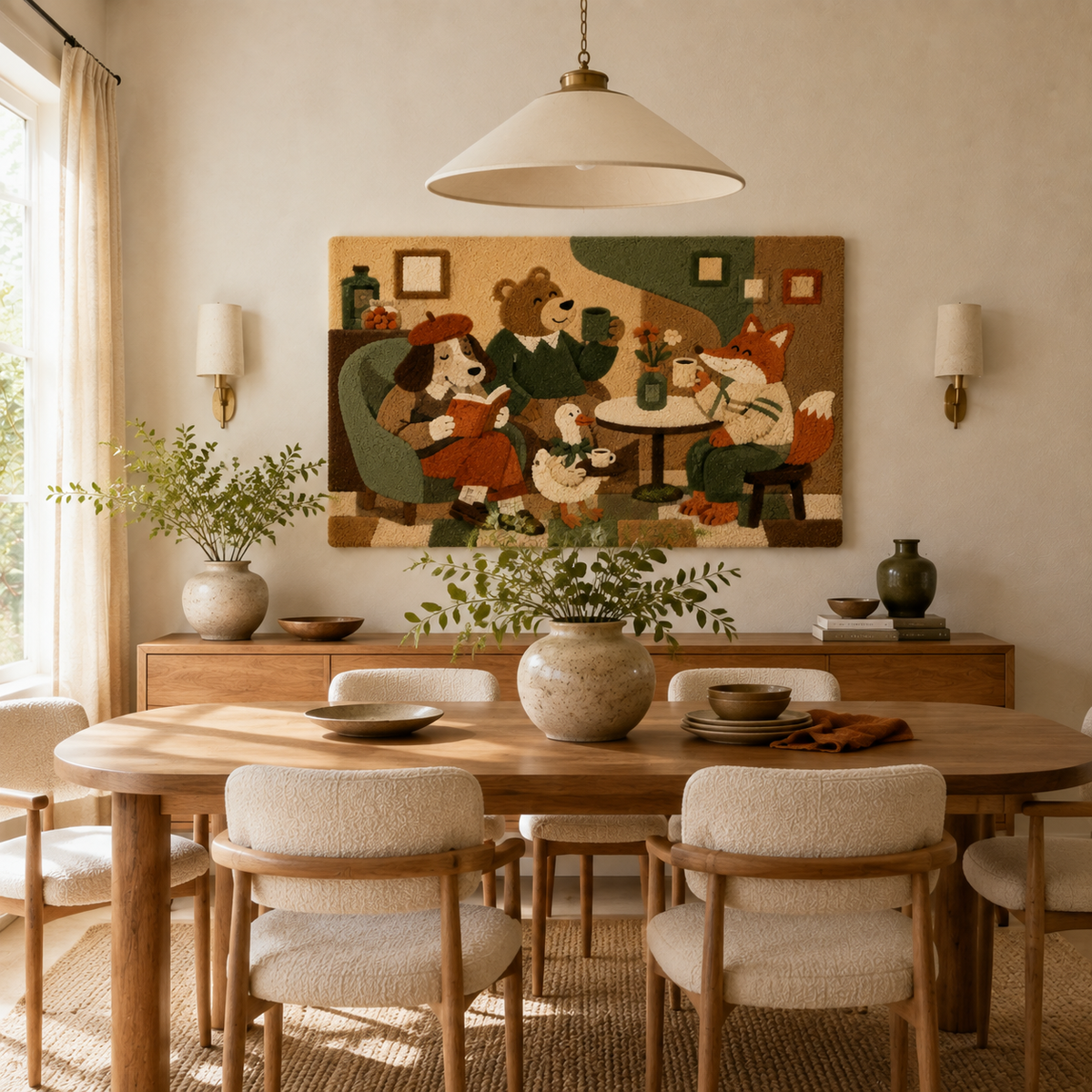 Hewn Earth Snow Canopy wall art featuring a serene snow-covered landscape with a canopy of snow-laden trees.