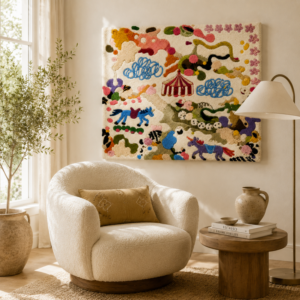 Hewn Earth Amber Wall Art featuring a glowing amber-colored window-shaped wall decor with textured surface.
