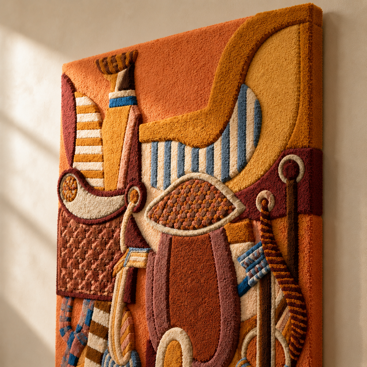 Ivory Knotwork wall art by Hewn Earth featuring intricate knot design on a smooth, ivory-colored surface.