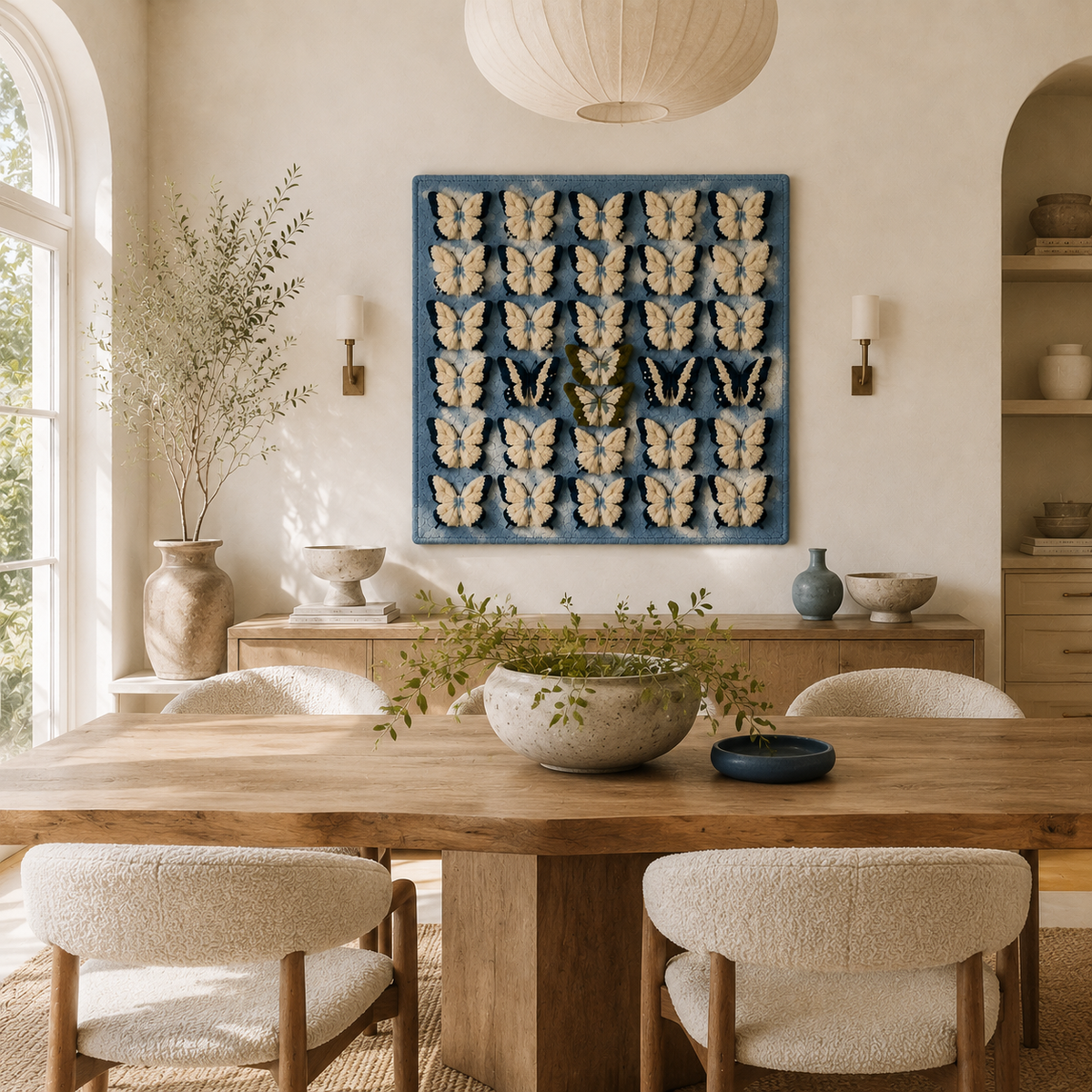Hewn Earth Carnival Field wall art featuring vibrant, abstract patterns with bold colors and textured design for modern decor.