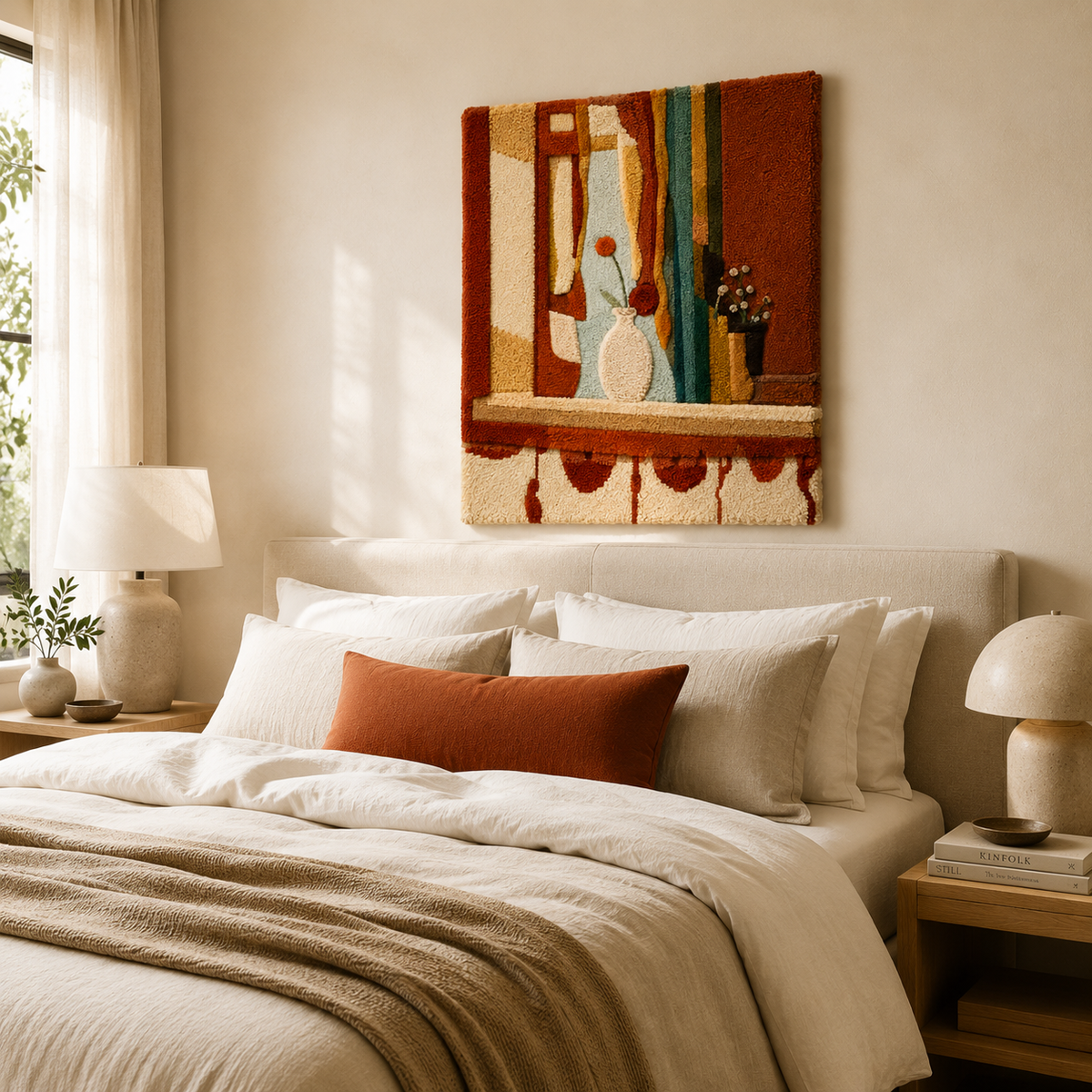 Hewn Earth ornamental still life wall art featuring a detailed, natural-inspired design with earthy tones and intricate patterns.