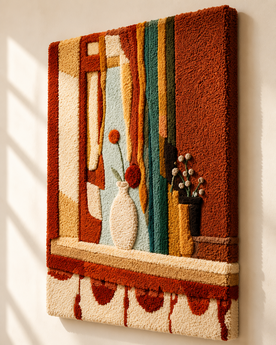 Hewn Earth ornamental still life wall art featuring natural textures and earthy tones, ideal for decorative home wall display.