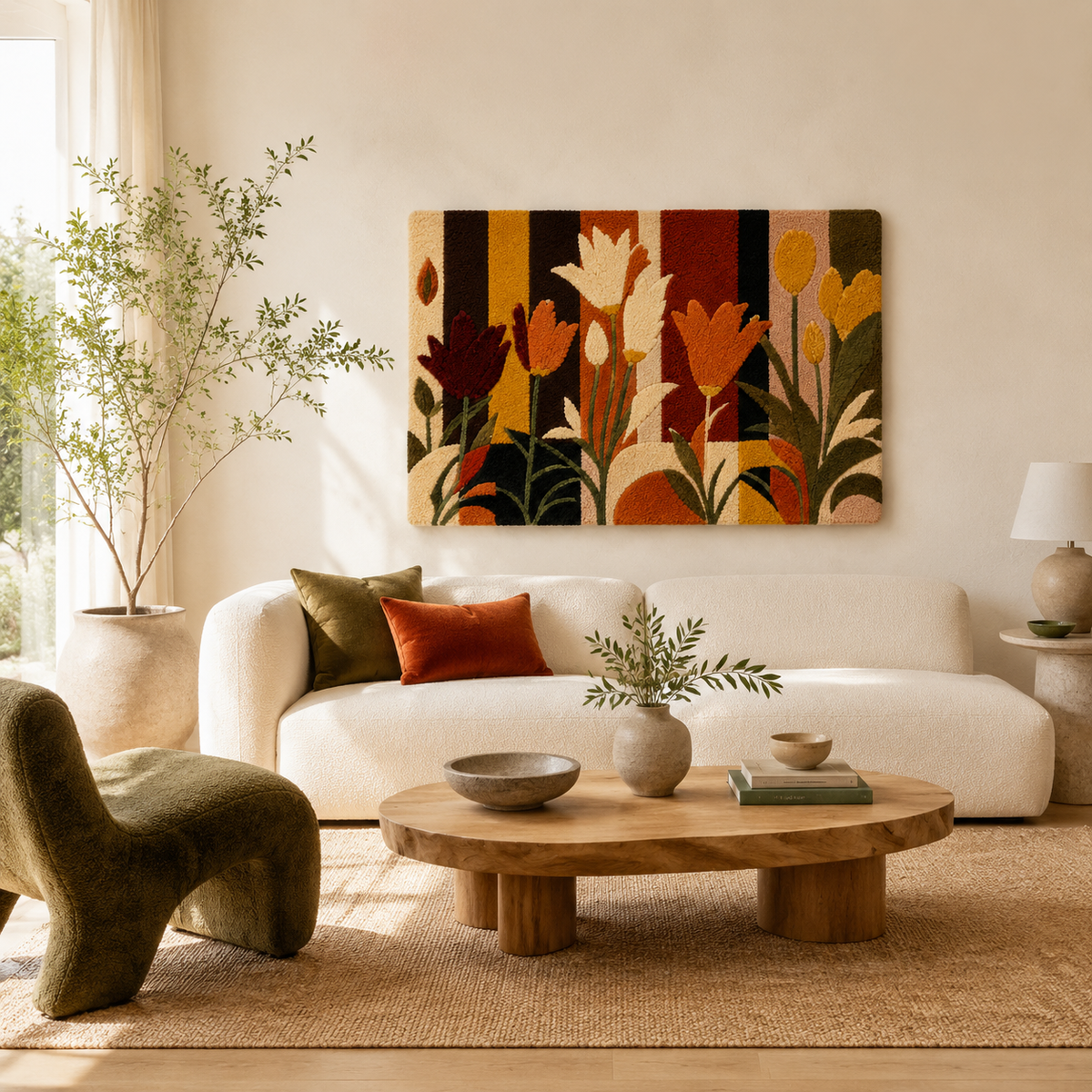 Hewn Earth Butterfly Grid Rose wall art featuring a vibrant butterfly and rose design on a modern decorative piece
