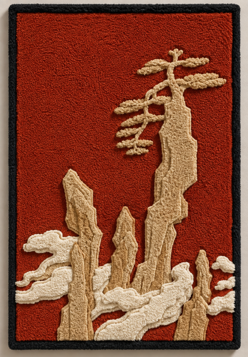 Hewn Earth ornamental lace wall art with intricate lace-like design hanging on a modern room wall.