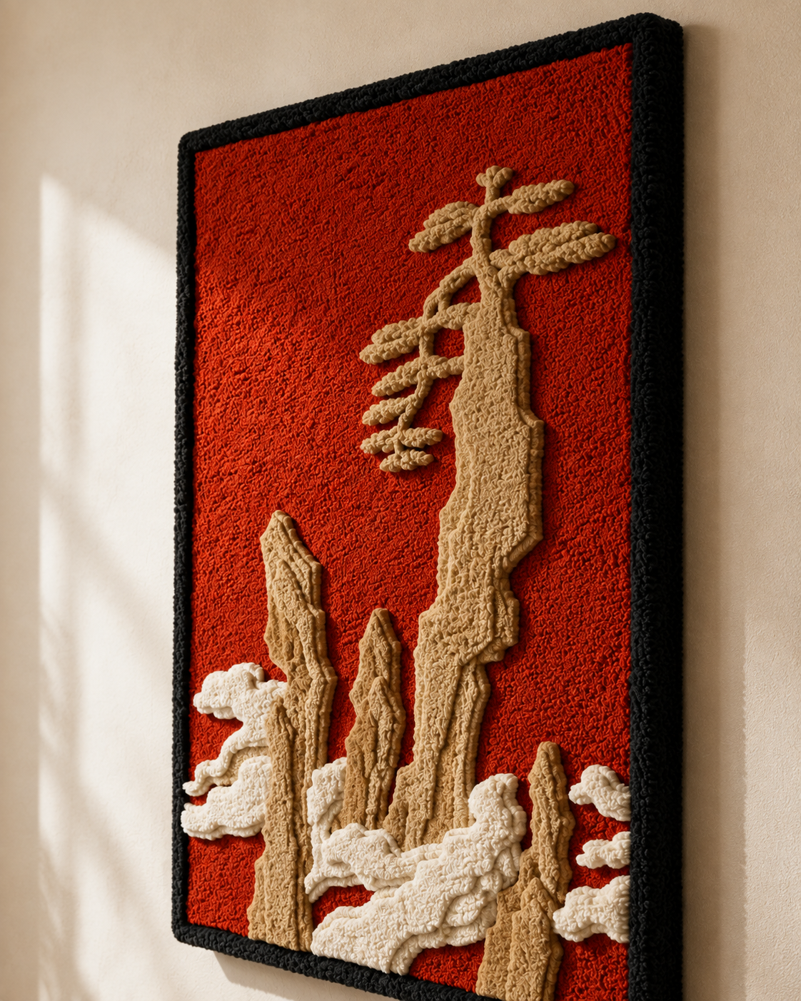 Ornamental lace wall art by Hewn Earth featuring intricate lace-inspired design on a neutral background.