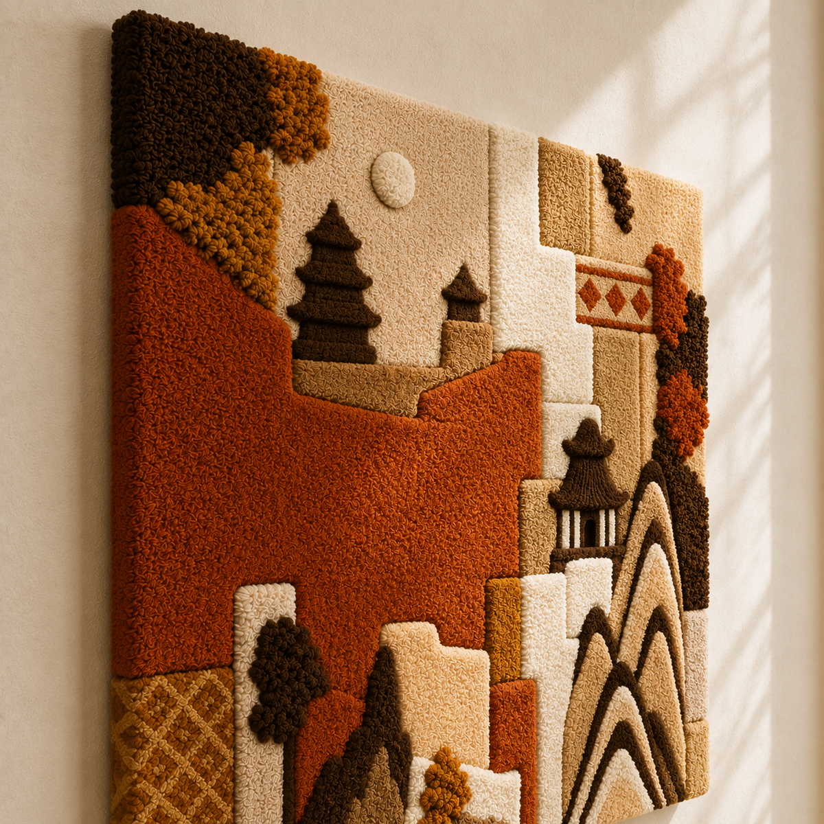 Hewn Earth branch wall art screen with natural wooden design, showcasing intricate branch patterns as decorative wall decor.