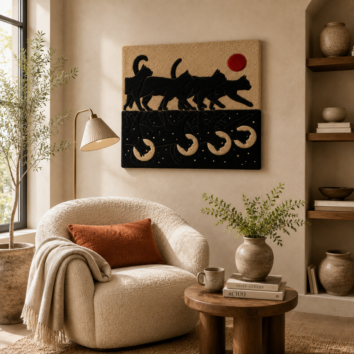 Soft Architecture wall art by Hewn Earth featuring abstract, textured design in light tones for modern home decor.