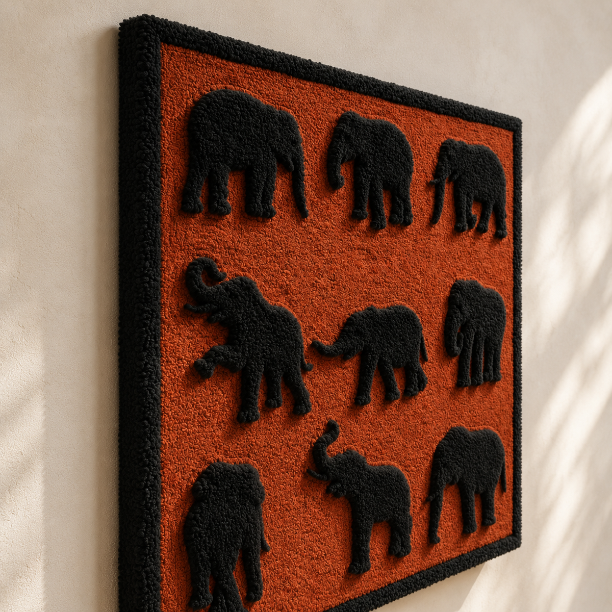 Hewn Earth Desert Garden wall art featuring a desert landscape with cacti and sandy tones, suitable for wall decor.