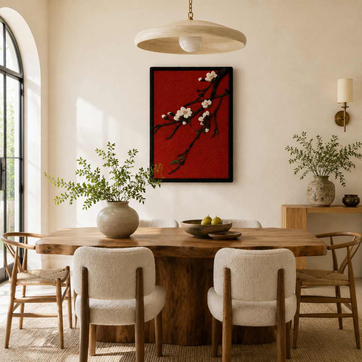White Horse Plaid wall art by Hewn Earth featuring a detailed, artistic depiction of a white horse on a plaid background.