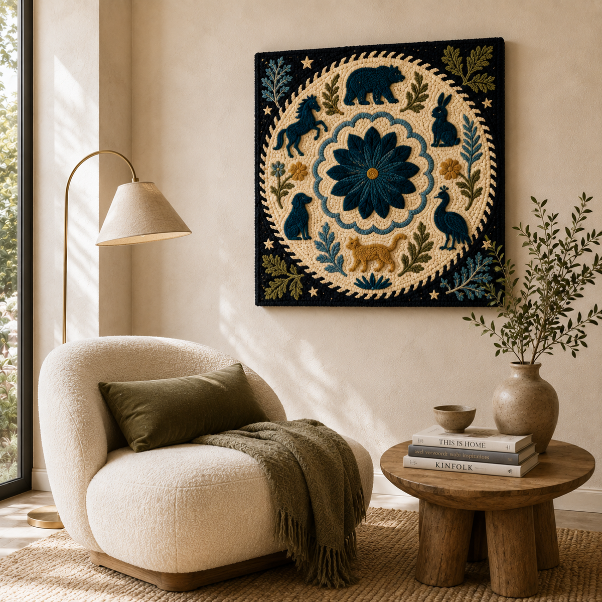Leopard wall art by Hewn Earth featuring a leopard wearing sunglasses in a natural, artistic style for home decor.