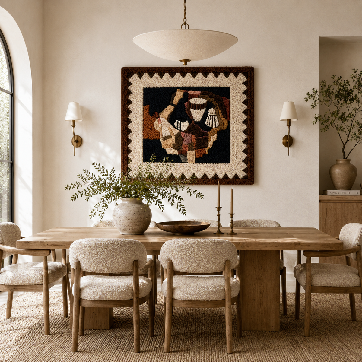 Hewn Earth Hat Parade wall art featuring colorful, detailed illustrations of various hats displayed on a textured background.