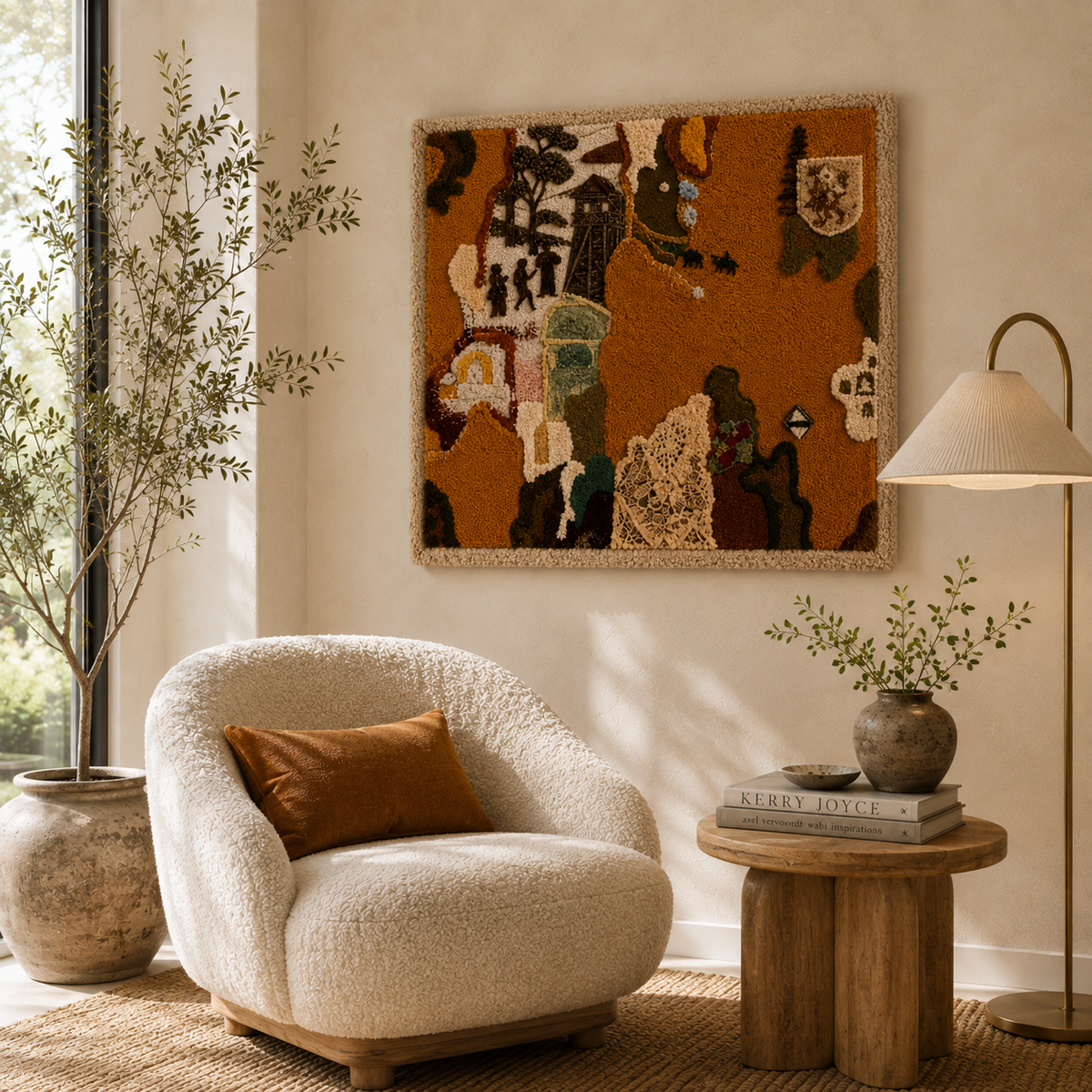 Hewn Earth Orchard Deer wall art featuring a detailed illustration of a deer in a natural, rustic style.