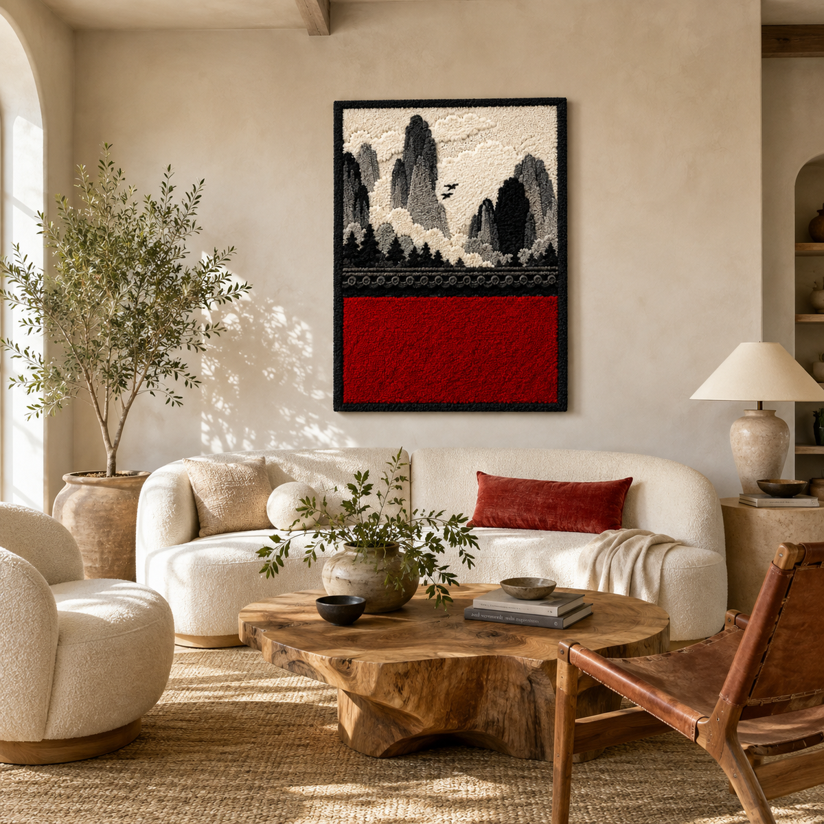 Hewn Earth Horse Study wall art featuring detailed sketch of a horse's head and neck on a neutral background.