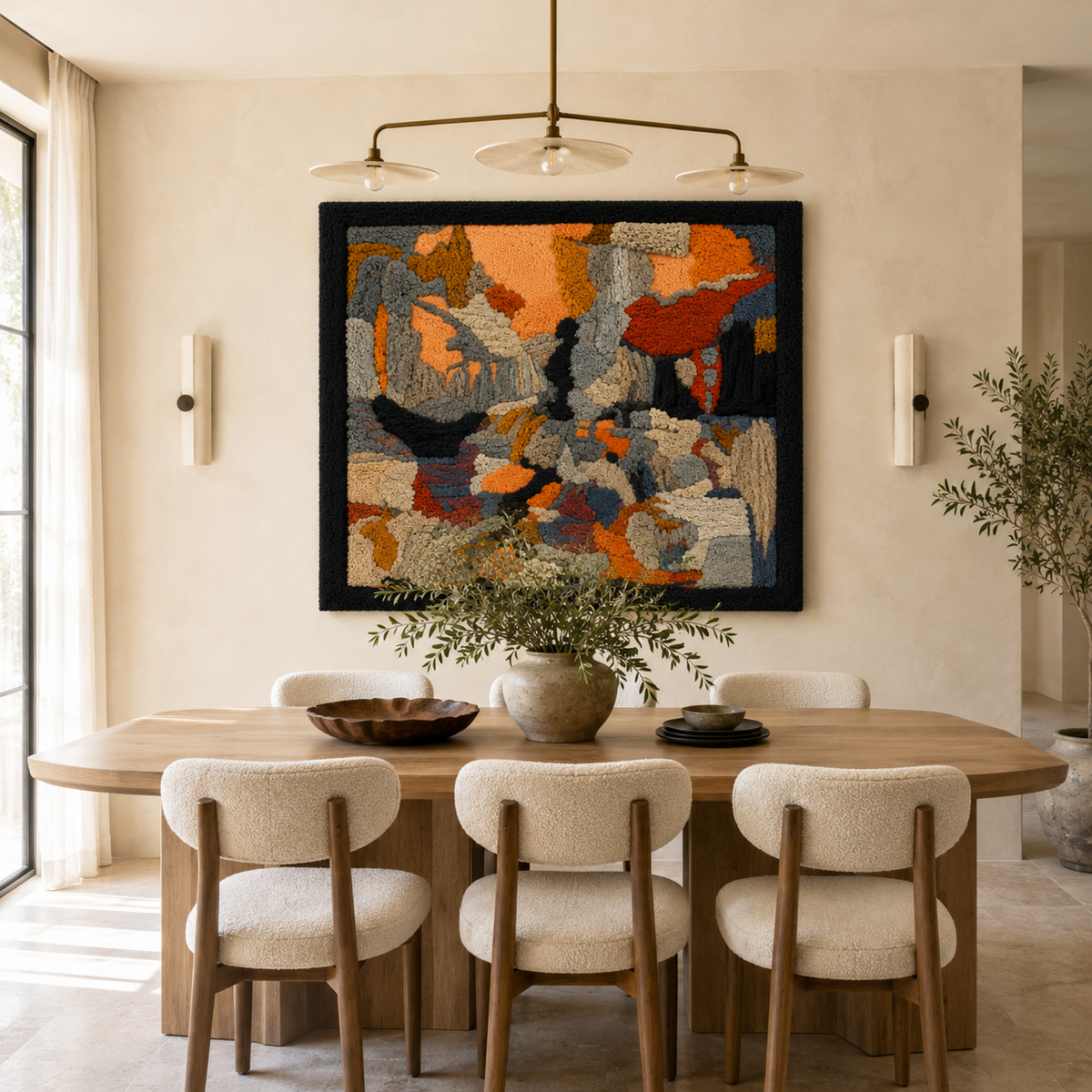 Hewn Earth Mountain Temple wall art, scenic landscape print with mountain and temple imagery, suitable for home decor.