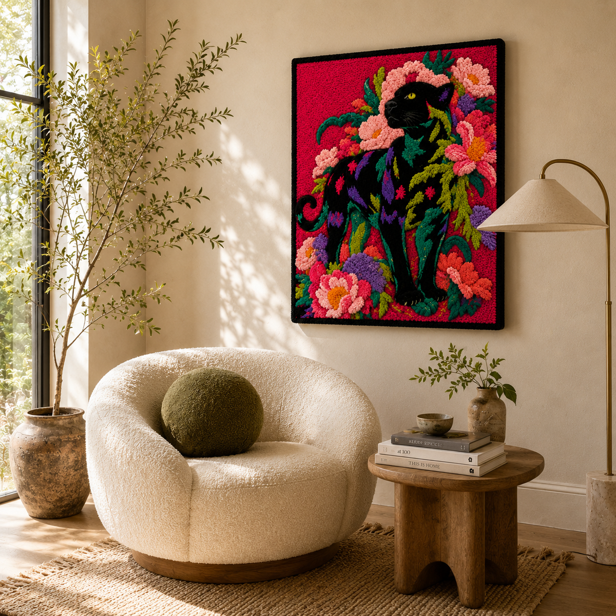 Blue spotted fish wall art by Hewn Earth featuring vibrant blue and black spots on a sleek, modern fish design.