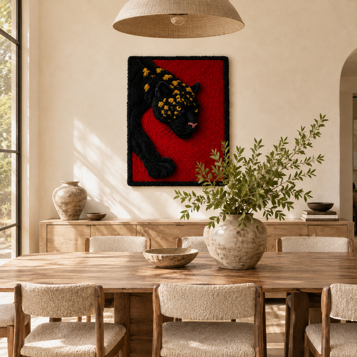 Hewn Earth Forest River wall art featuring a detailed landscape scene in natural earthy tones, suitable for nature-inspired decor.