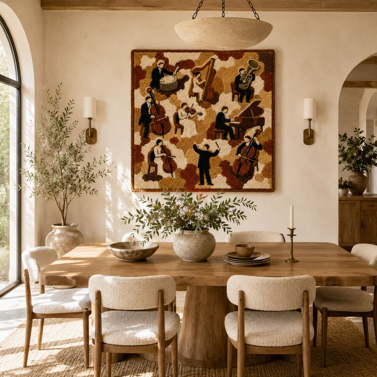 Italian Hills wall art by Hewn Earth featuring a scenic landscape of rolling hills in natural tones.
