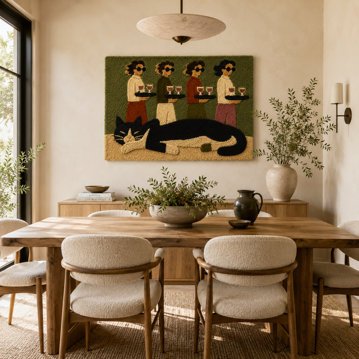 Red Panther wall art by Hewn Earth featuring a vibrant, detailed depiction of a panther in a bold red hue.