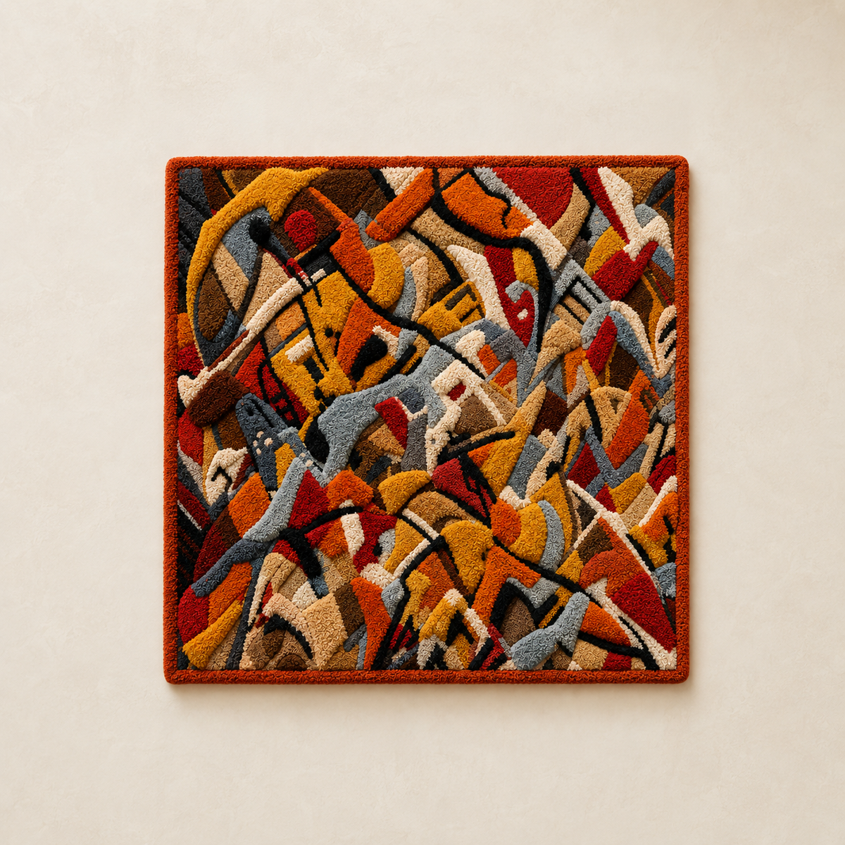 Colorful Jazz Cats wall art by Hewn Earth featuring playful cat illustrations on a decorative wall art piece.