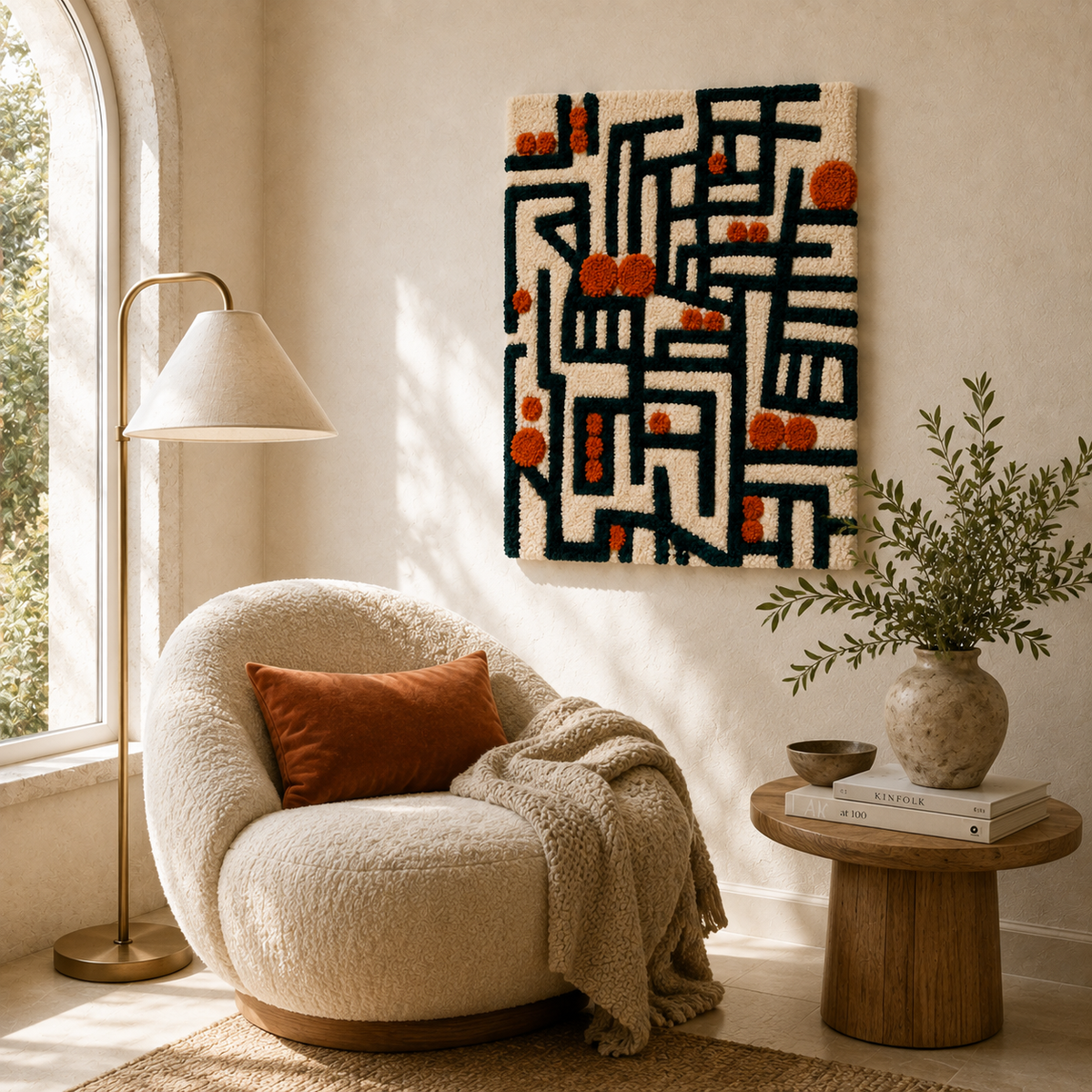 Colorful tropical parrots wall art by Hewn Earth featuring vibrant parrots perched among lush tropical foliage.
