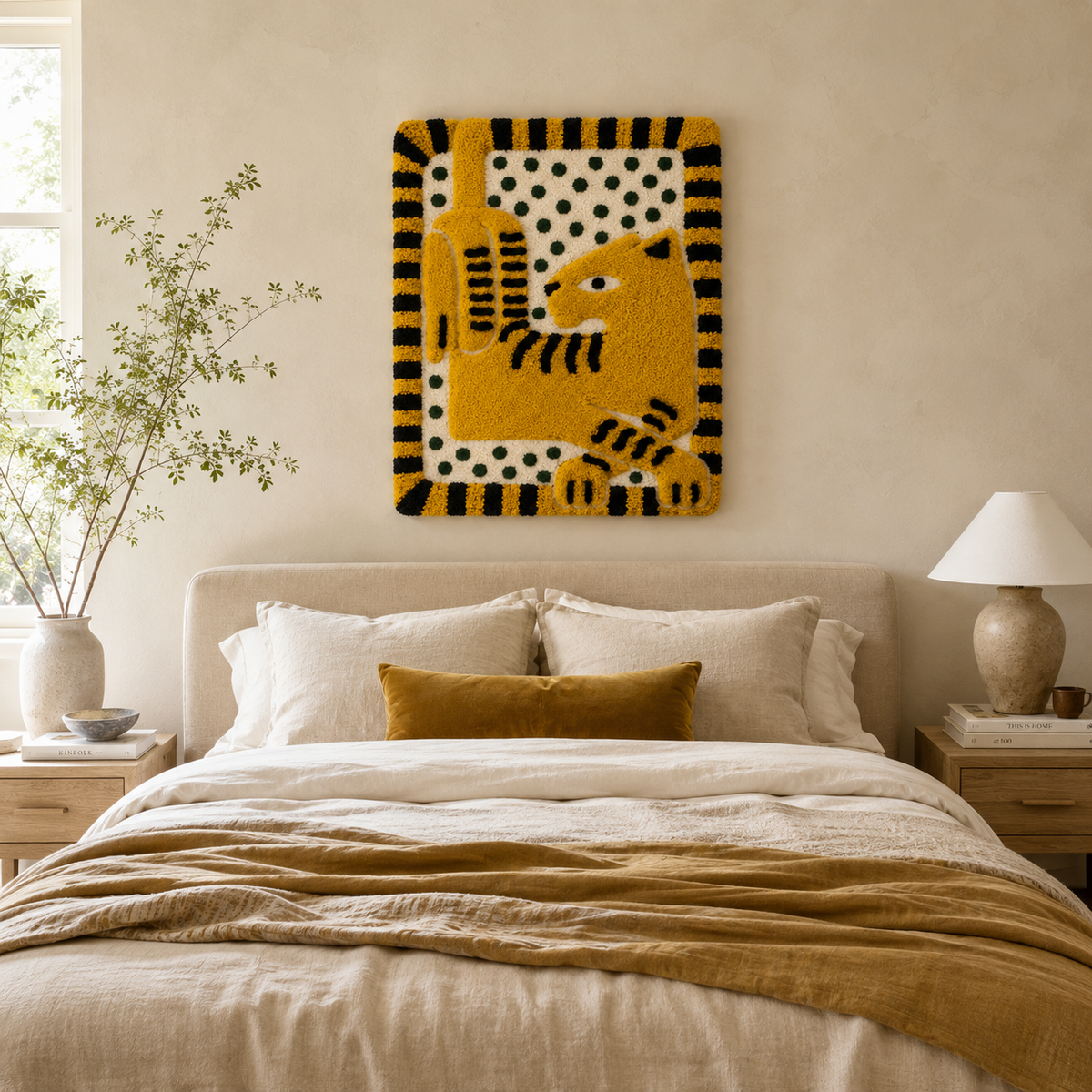 Hewn Earth wall art featuring a cafe server design, decorative wall decor for kitchen or cafe interior.