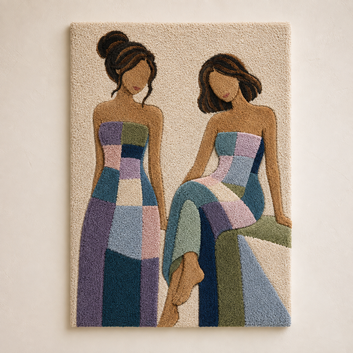 Hewn Earth Mirror Morning wall art featuring a serene abstract design in earthy tones, suitable for modern home decor.