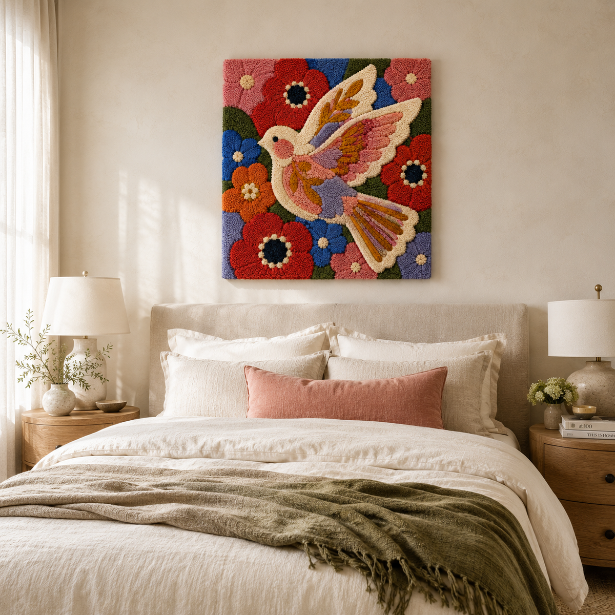 Hewn Earth folded landscape wall art featuring a textured, earthy-toned abstract landscape on canvas.