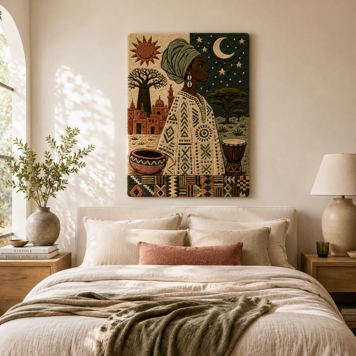 Two Friends wall art by Hewn Earth featuring a colorful, abstract design on a canvas for modern home decor.