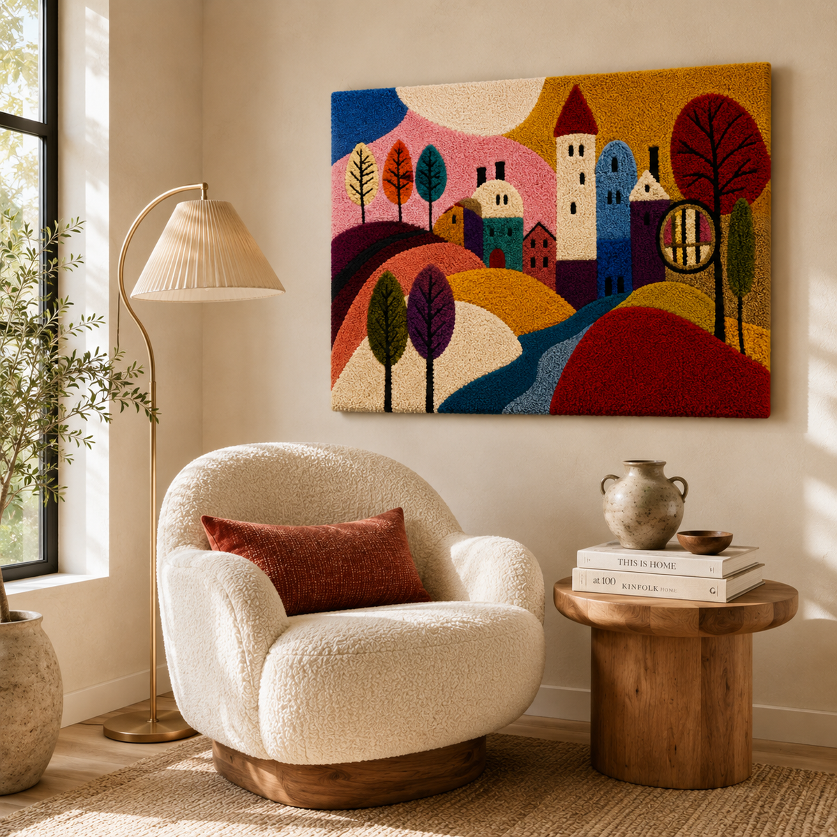 Hewn Earth rabbit garden wall art featuring a detailed, artistic depiction of a rabbit in a lush garden scene.