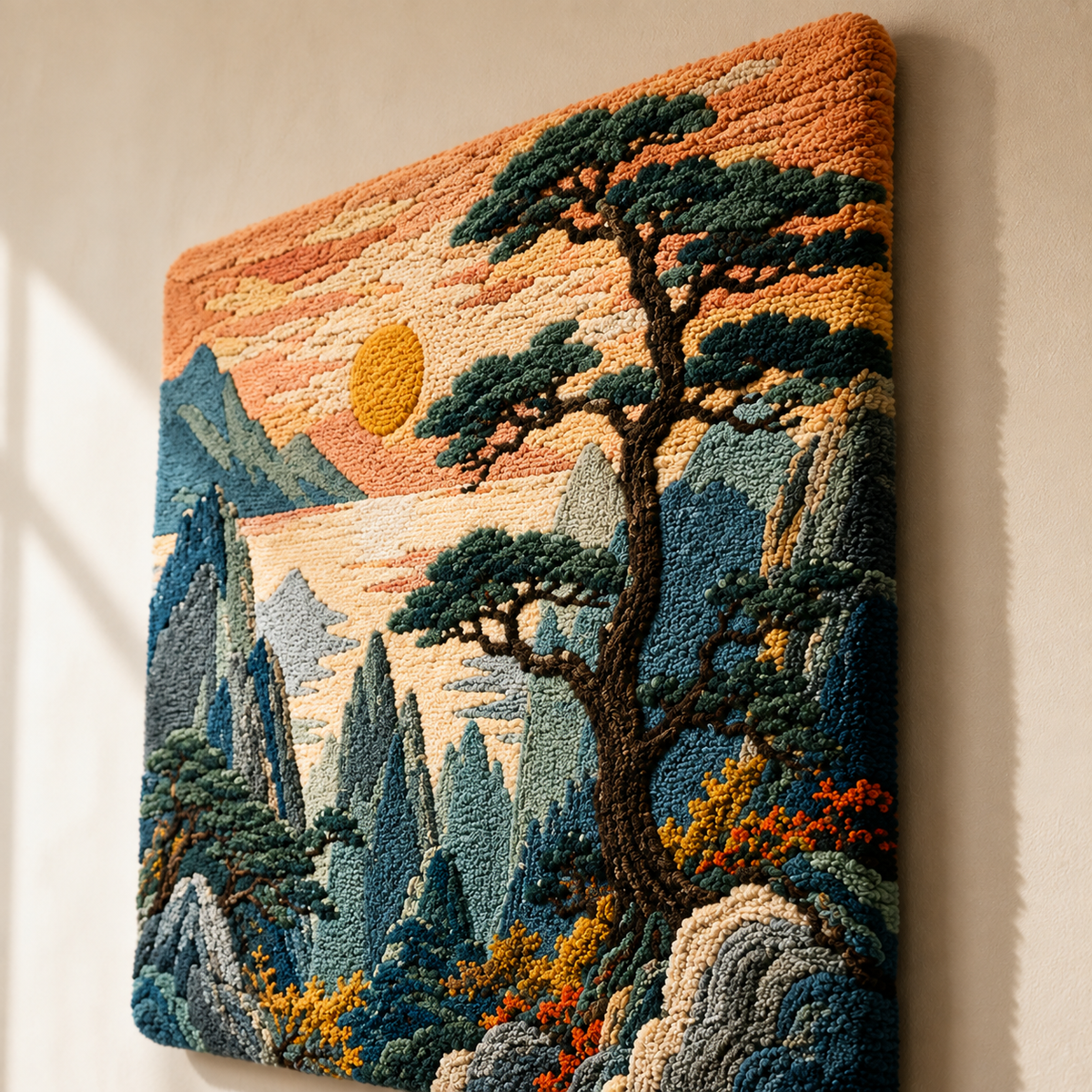 Leopard Chase wall art by Hewn Earth featuring a detailed leopard design on a textured background.