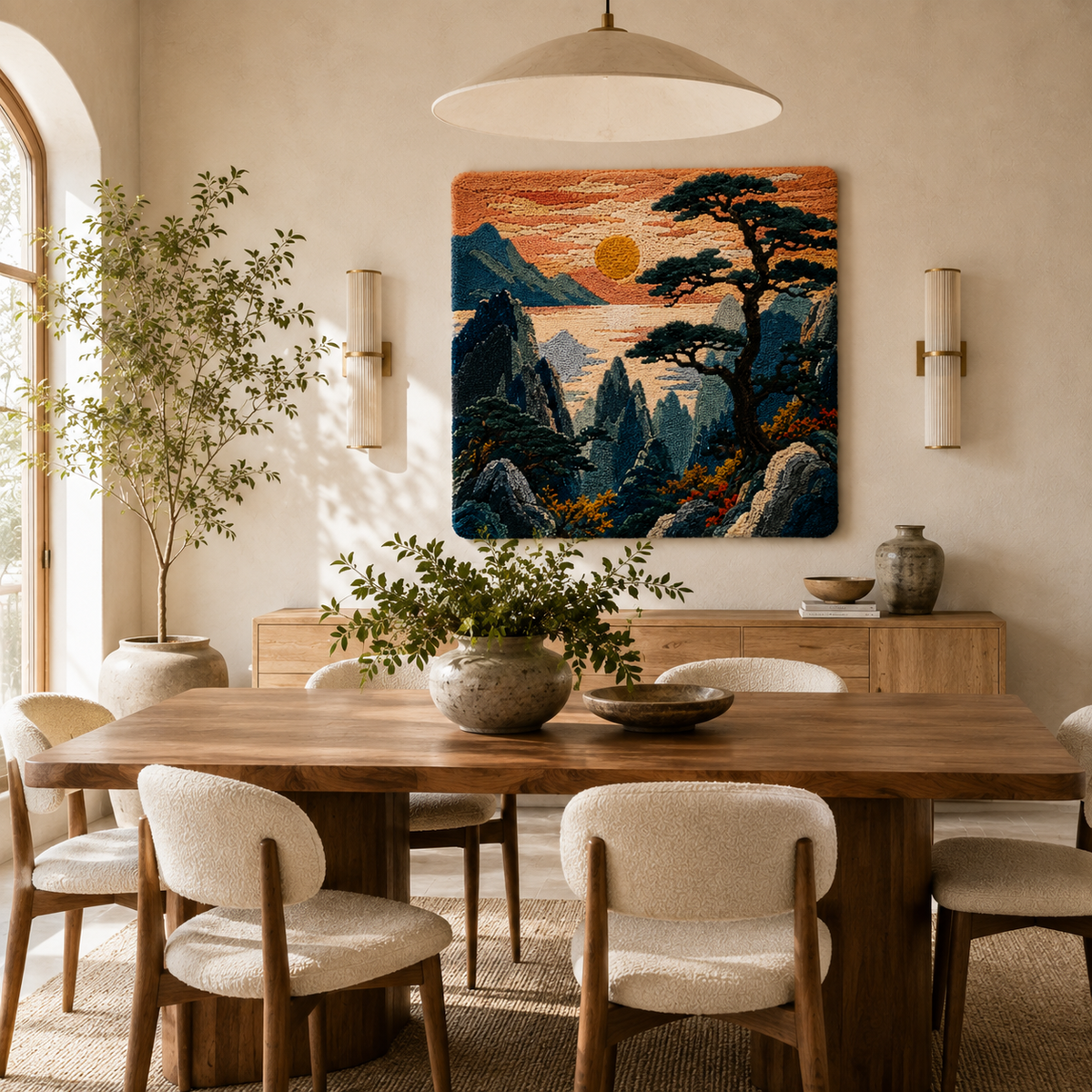 Leopard Chase wall art by Hewn Earth featuring a dynamic leopard scene with vibrant colors and detailed animal imagery.