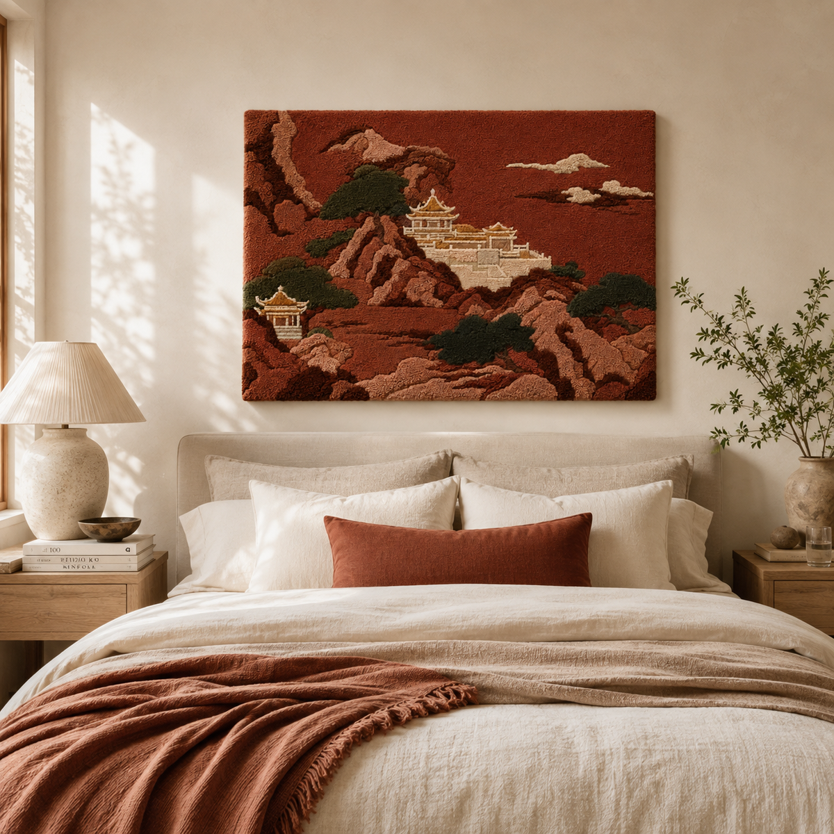 Hewn Earth wall art featuring a crane and leopard illustration on a light background, decorative animal artwork for home decor