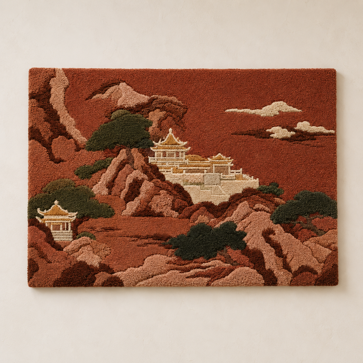 Hewn Earth wall art featuring a detailed crane and leopard illustration on a neutral background.