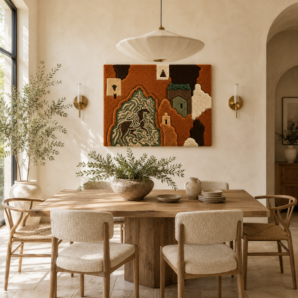 Mountain Pine wall art by Hewn Earth featuring a detailed illustration of pine trees for nature-inspired wall decor.