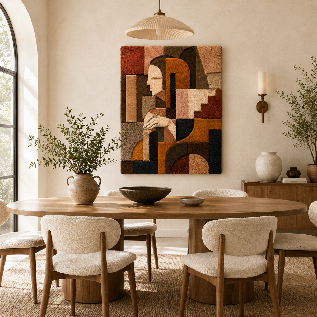 Hewn Earth Mountain Estate wall art featuring scenic mountain landscape with earthy tones, suitable for home decor.