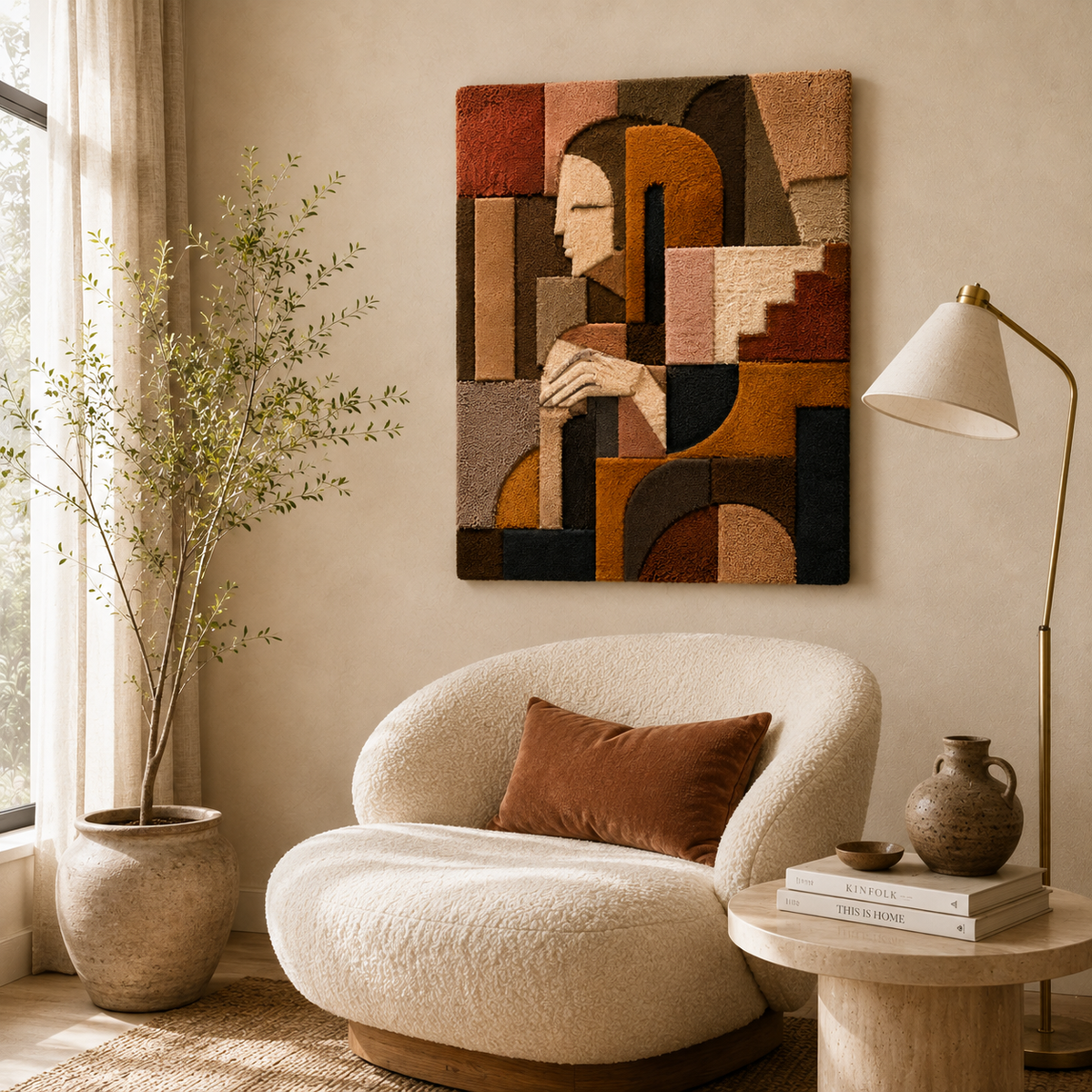 Hewn Earth Mountain Estate wall art featuring a scenic mountain landscape print for home decor.