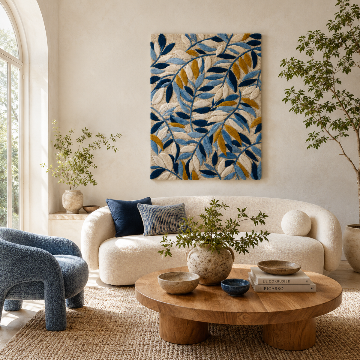 Hewn Earth Cubist Profile wall art featuring geometric abstract shapes in a modern, artistic design suitable for contemporary decor