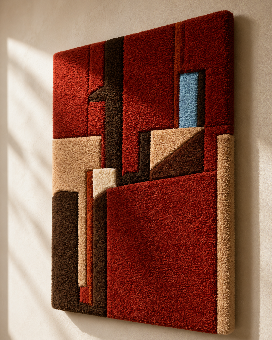 Hewn Earth resting figure wall art, minimalist design in neutral tones, suitable for modern home decor.