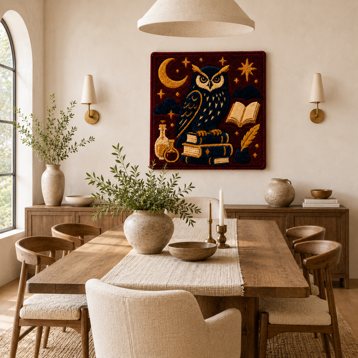 Hewn Earth Ember Nightfall wall art featuring a warm, abstract design on a textured canvas for modern home decor.