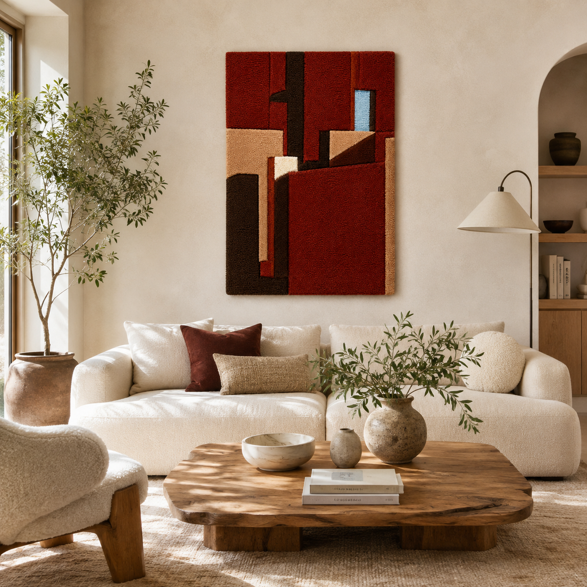 Hewn Earth Afterglow Kingfisher wall art featuring a vibrant kingfisher bird perched on a branch against a colorful background