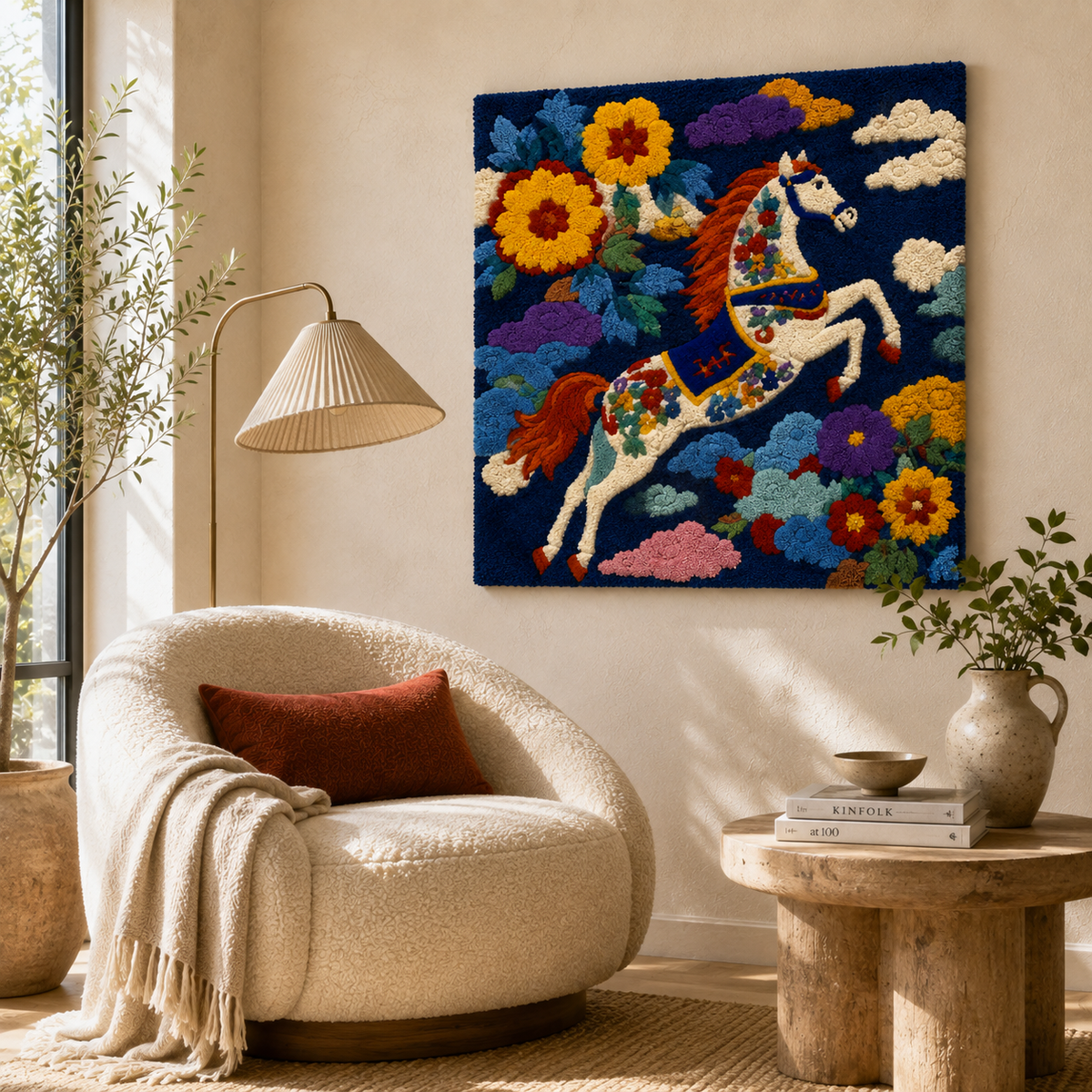 Hewn Earth Cinder Rill wall art featuring earthy tones and abstract design, suitable for modern home decor.