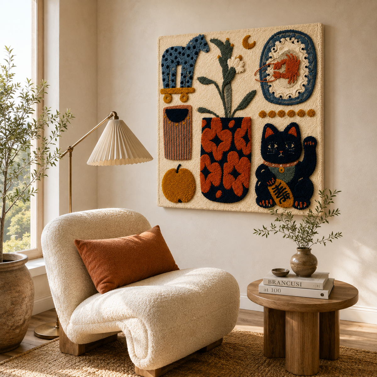 Luminous Copse wall art by Hewn Earth featuring a luminous forest scene with trees and natural textures for home decor.