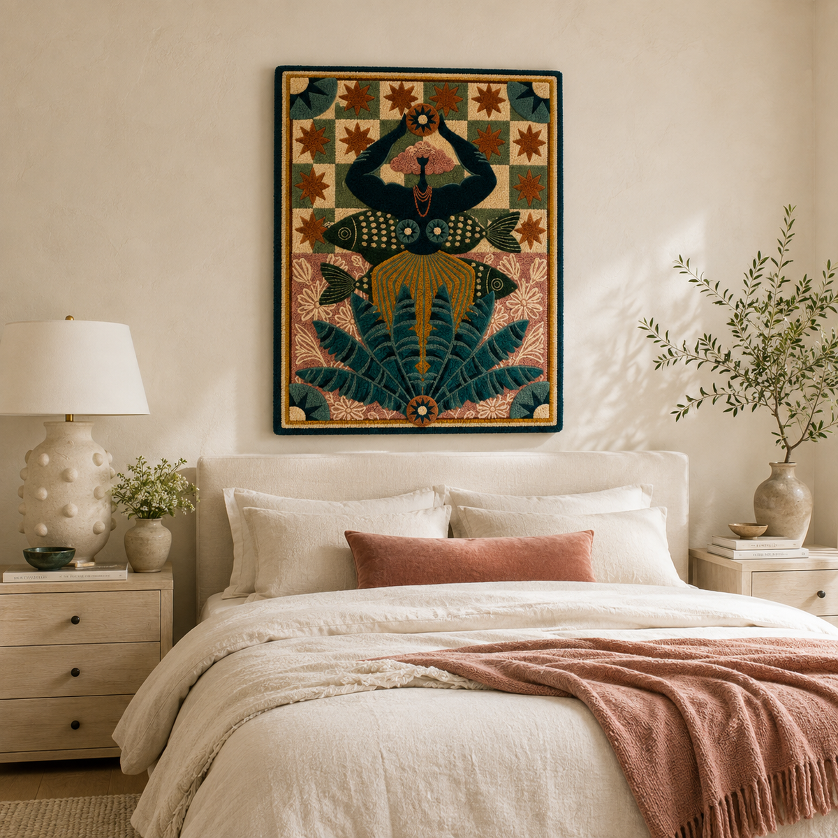 Hewn Earth Cinder Parade wall art featuring abstract earthy tones and textured design, ideal for modern interior decor.