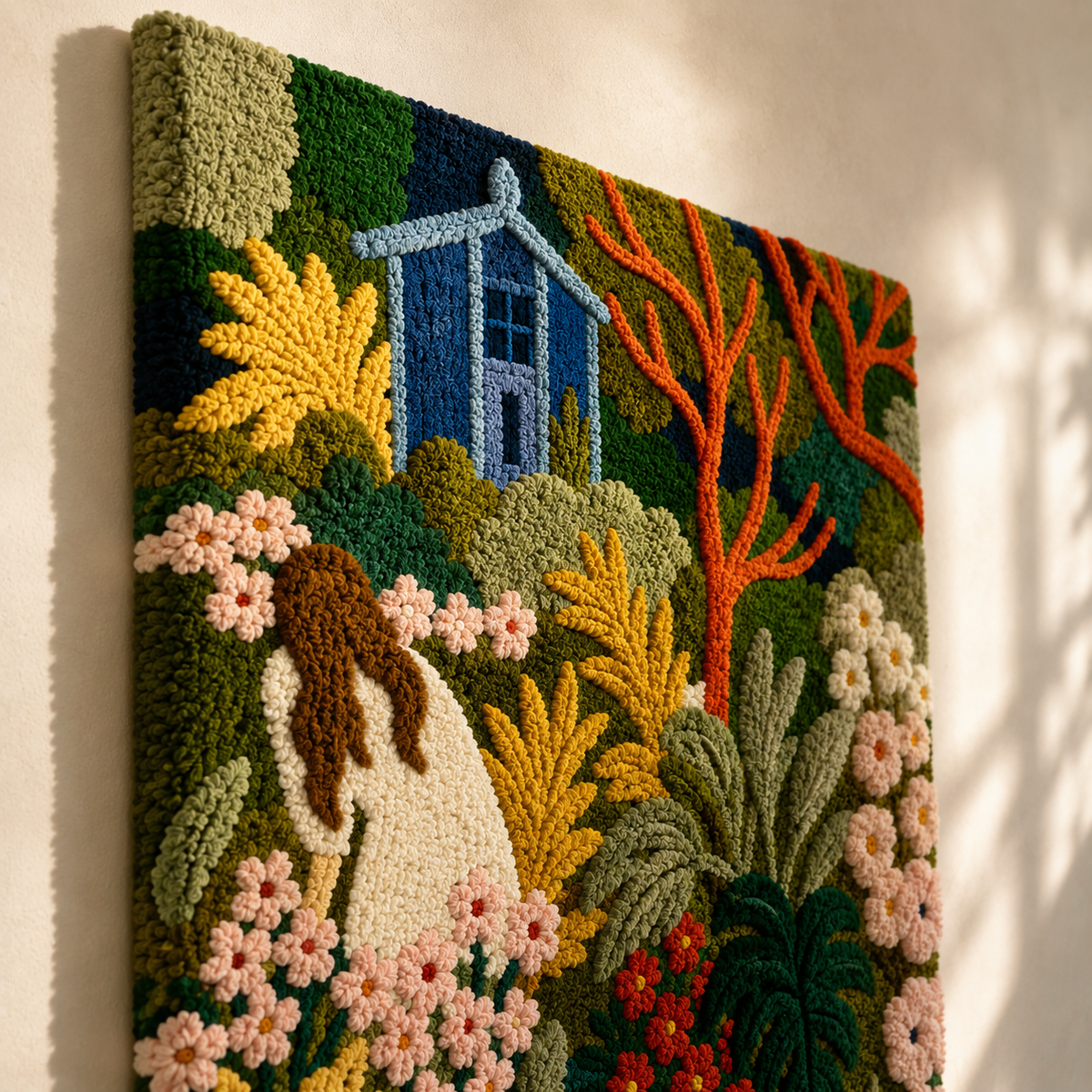 Ember Wildflower wall art by Hewn Earth featuring vibrant wildflower design on a decorative wall art piece.