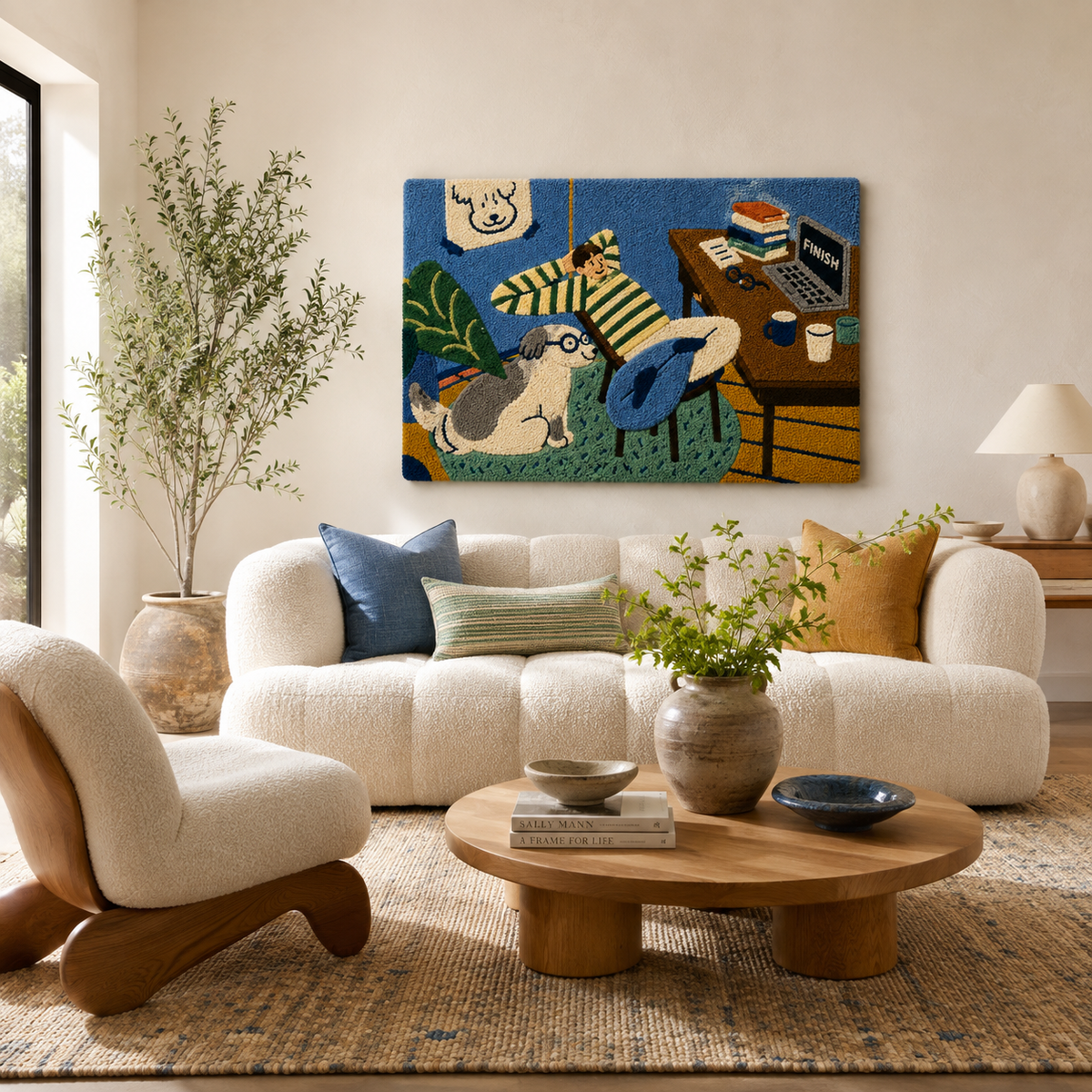 Gilded Fjord wall art by Hewn Earth featuring a natural landscape with gold accents and textured details.
