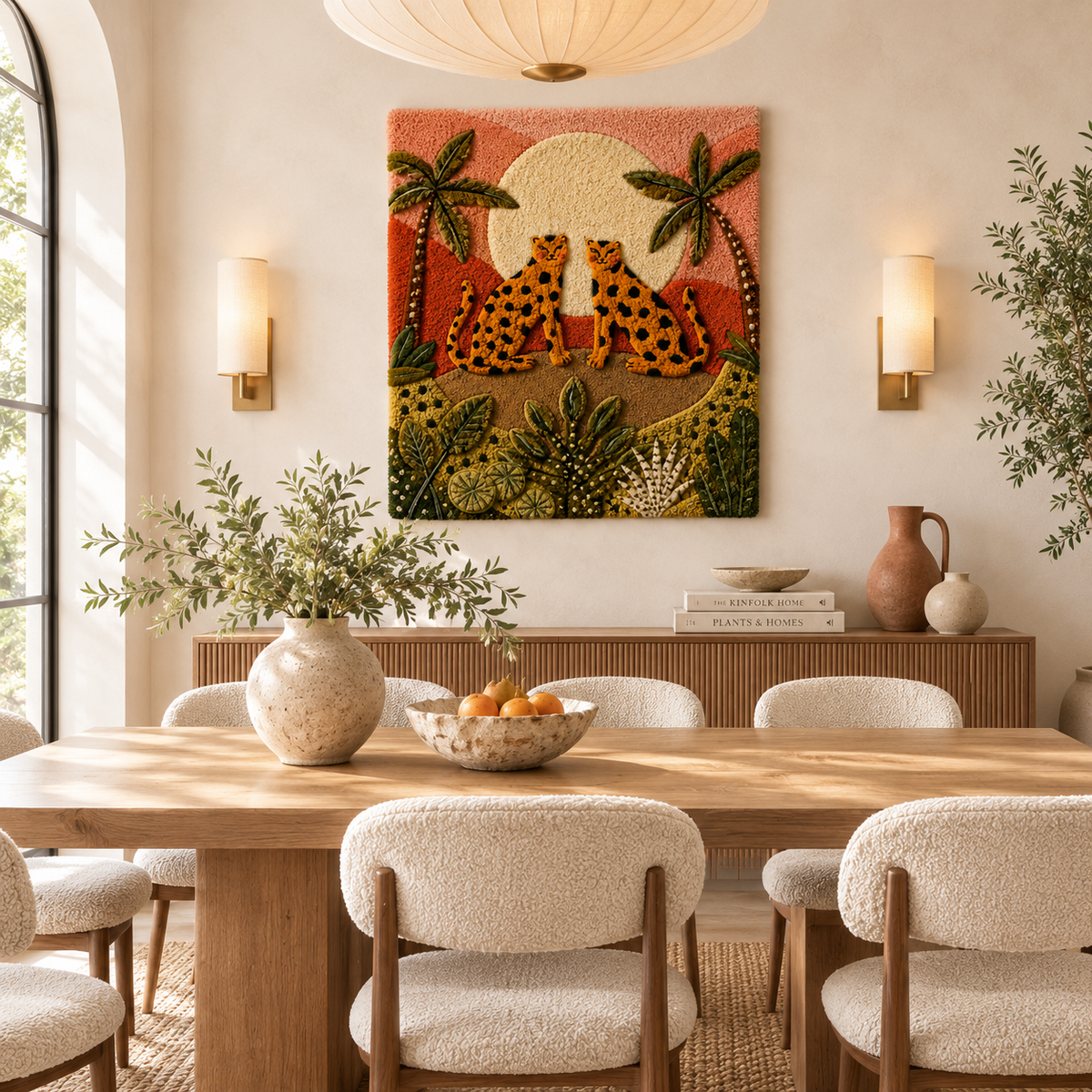 Luminous Mirage wall art by Hewn Earth featuring abstract luminous patterns on a textured surface.