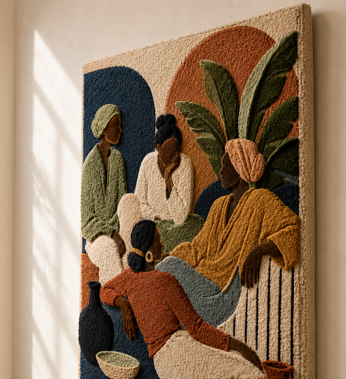 Hewn Earth Cinder Bracken wall art featuring abstract earthy tones and textured design for modern home decor.